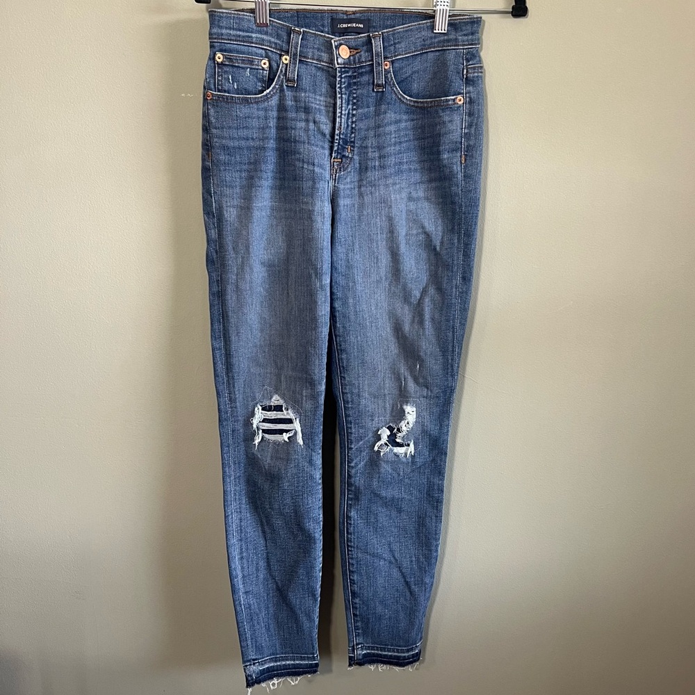 J.Crew Toothpick Classic Blue Jeans - Size 26 - 9” High Waist, Skinny Fit
